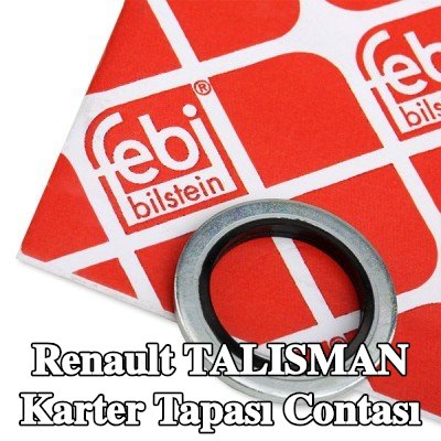 FEBI BILSTEIN Karter tapası rondelası Elastomer, Inner Diameter: 17mm — Renault Talisman