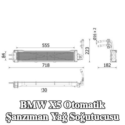 MAHLE Conta/sızdırmazlık elemanı olmayan otomatik şanzıman yağ soğutucusu — BMW X5