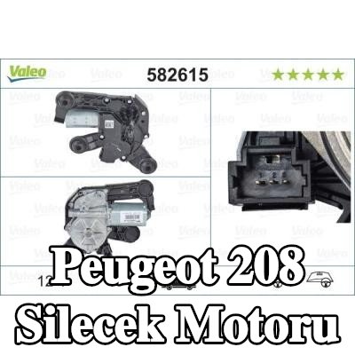 VALEO Silecek motoru Arka, ORIGINAL PART, 12V — Peugeot 208