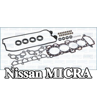 AJUSA مجموعة حشيات, رأس الأسطوانة مع حشوة رأس الأسطوانة, مع أختام ساق الصمام — 2000 Nissan Micra