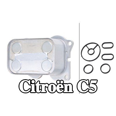 HELLA مبرد زيت المحرك مع الحشوات/الأختام — Citroën C5