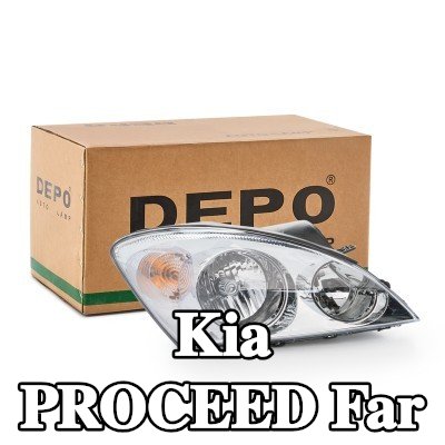 ABAKUS Far Sağ, H1, H7, H7/H1, Lens Rengi (yön göstergesi): Kristal berraklığında, ampul içermez — 2012 Kia Proceed