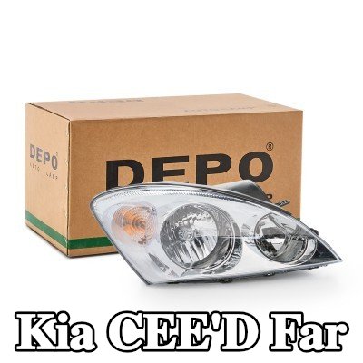 ABAKUS Far Sağ, H1, H7, H7/H1, Lens Rengi (yön göstergesi): Kristal berraklığında, ampul içermez — 2012 Kia Cee'd
