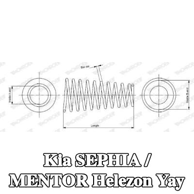 MONROE Helezon yay — 1995 Kia Sephia / Mentor