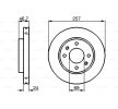 BOSCH Fren diski Dış Çap: 257mm, Havalandırmalı, Yağlanmış, cıvata/vida ile — Hyundai Matrix (5)