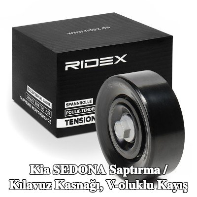 RIDEX Saptırma / kılavuz kasnağı, V-ribbed belt Outer Diameter: 80mm — Kia Sedona