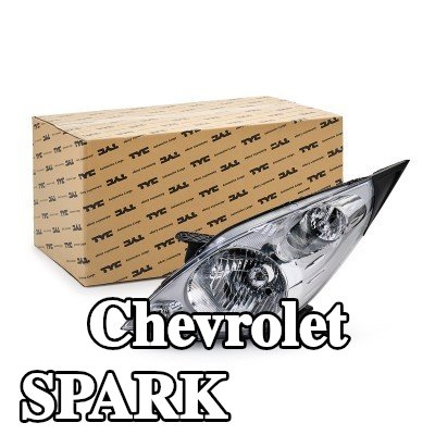 TYC المصباح الأمامي الأيسر, H4, مع محرك كهربائي — Chevrolet Spark