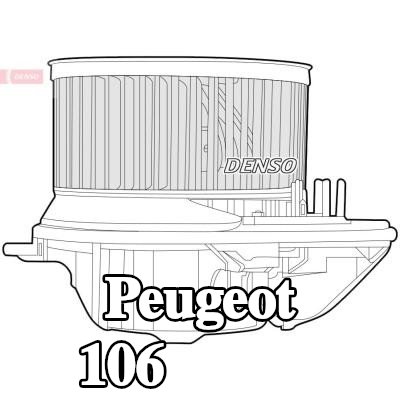 DENSO محرك منفاخ 12V, مع مقاوم — Peugeot 106