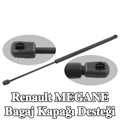 FEBI BILSTEIN Bagaj kapağı amortisörü (Her iki taraf), 597mm — 1998 Renault Megane