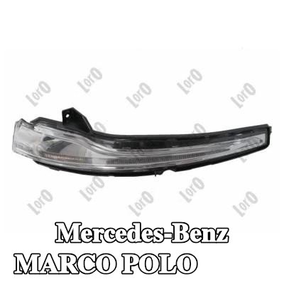 ABAKUS مؤشر جانبي مرآة خارجية, أمامي أيمن, كروم, بدون حامل لمبة — Mercedes-Benz Marco Polo