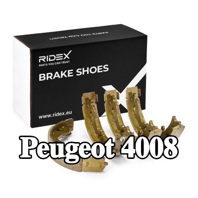 RIDEX مجموعة أحذية الفرامل للمحور الخلفي, بدون ذراع, بدون ذراع فرامل اليد — Peugeot 4008
