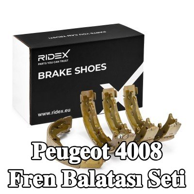 RIDEX Arka aks fren pabucu seti, kol olmadan, el freni kolu olmadan — Peugeot 4008