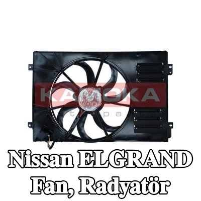 KAMOKA Fan, radyatör 410mm — 2000 Nissan Elgrand