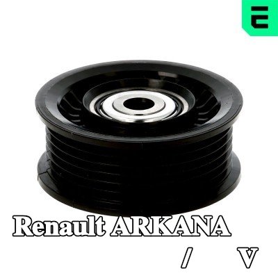 OPTIMAL بكرة الانحراف/التوجيه, V-ribbed belt Ø: 77mm — 2020 Renault Arkana