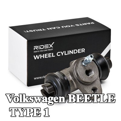 RIDEX أسطوانة فرامل العجلة للمحور الخلفي, المحور الخلفي الأيسر, المحور الخلفي الأيمن — Volkswagen Beetle Type 1