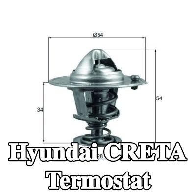 MAHLE Termostat 88°C, 54mm, 28mm, contalı/sızdırmaz — 2016 Hyundai Creta