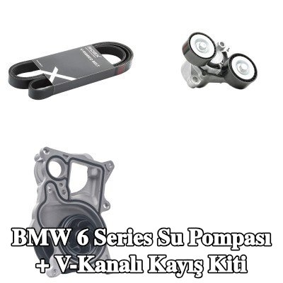 RIDEX Su Pompası + V-Kanalı Kayış Kiti — BMW 6 Series