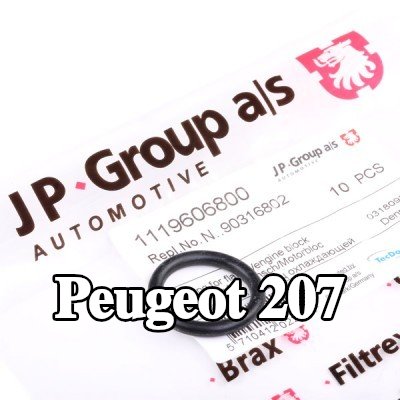 JP GROUP حشية، شفة سائل التبريد — Peugeot 207
