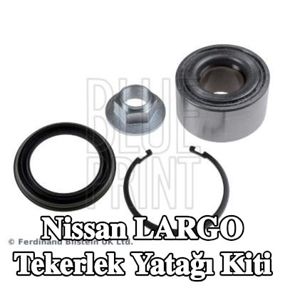 BLUE PRINT Sol ön aks tekerlek yatağı kiti, Ön Aks Sağ, tutma halkası, mil contası ile, aks somunu ile — Nissan Largo