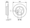 BOSCH Fren diski Dış Çap: 300mm, düz, Kaplamalı — Mercedes-Benz Eqv (2)