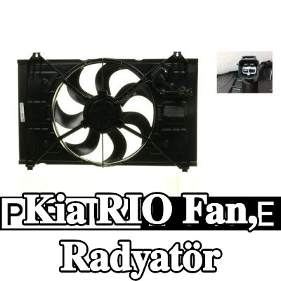 MAHLE Fan, radyatör 390mm, radyatör fan kapağı, entegre regülatörlü — 2011 Kia Rio