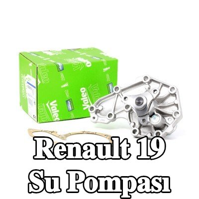 VALEO Kapaksız su pompası, conta/sızdırmazlık elemanları ile — Renault 19