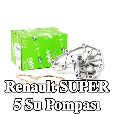 VALEO Kapaksız su pompası, conta/sızdırmazlık elemanları ile — Renault Super 5