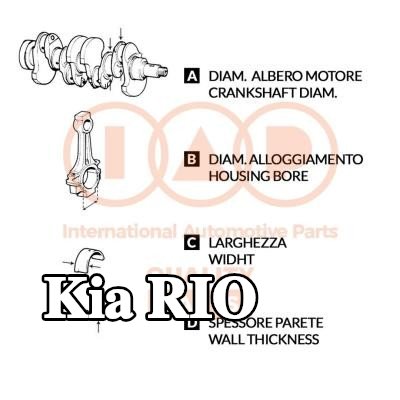 IAP QUALITY PARTS مجموعة محامل العمود المرفقي — 2018 Kia Rio