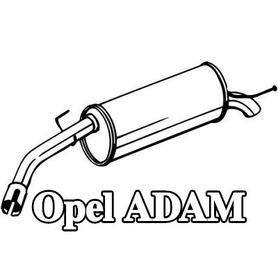 VEGAZ كاتم الصوت الخلفي الخلفي, 850mm — Opel Adam