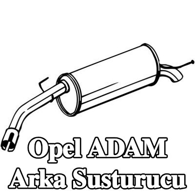 VEGAZ Arka susturucu Arka, 850mm — Opel Adam