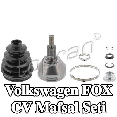 TOPRAN Ön aks sol CV mafsal kiti, Ön Aks Sağ, Tekerlek Tarafı, körükli, sabitleme/montaj malzemesi ile — Volkswagen Fox