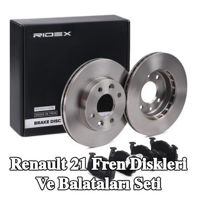 RIDEX Fren diskleri ve balataları seti Ön Aks, Havalandırmalı — Renault 21