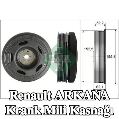 INA Krank mili kasnağı — Renault Arkana