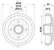 HELLA أسطوانة الفرامل للمحور الخلفي, 208mm, مع محور العجلة, بدون محمل عجلة, بدون مسامير عجلة — Nissan Pixo (4)