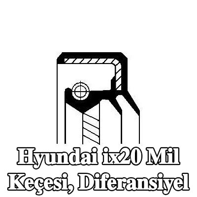 CORTECO Mil Contası, diferansiyel Sol — Hyundai ix20