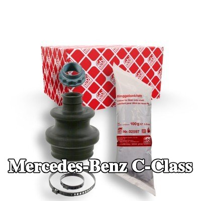 FEBI BILSTEIN طقم غطاء مفصل CV, عمود الإدارة للمحور الخلفي, مطاط — 2001 Mercedes-Benz C-Class