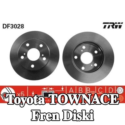 TRW Fren diski Dış Çap: 255mm, Havalandırmalı — Toyota Townace