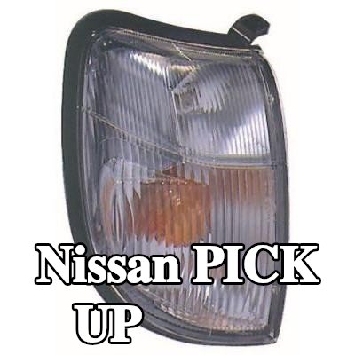 ABAKUS مؤشر جانبي أمامي أيمن, أبيض, بدون لمبة, بدون حامل لمبة — 2000 Nissan Pick Up