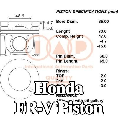 IAP QUALITY PARTS Piston segmanlı piston — Honda Fr-v