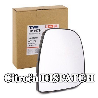 TYC زجاج مرآة الجناح الأيمن — Citroën Dispatch