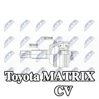 NTY طقم مفصل CV جانب العجلة — 2002 Toyota Matrix