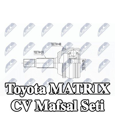 NTY Tekerlek tarafı CV mafsal kiti — 2002 Toyota Matrix