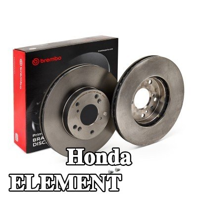 BREMBO قرص مكابح Prime, Outer Diameter: 282mm, مزود بفتحات تهوية داخلية, مطلي, مع مسامير/براغي — Honda Element