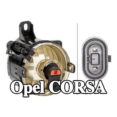 HELLA مصباح ضباب يسار, H10, مع لمبة — 2016 Opel Corsa