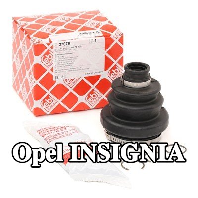 FEBI BILSTEIN طقم غطاء مفصل CV, عمود الإدارة المحور الأمامي الأيسر, على جانب ناقل الحركة, مطاط — Opel Insignia