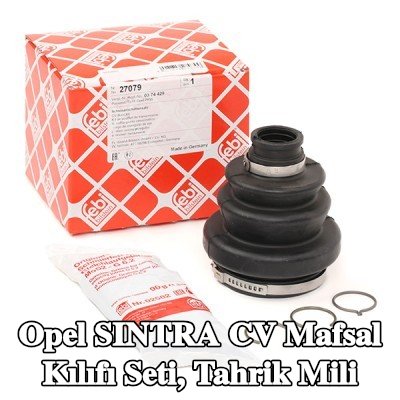 FEBI BILSTEIN CV kılıf kiti, tahrik mili Ön Aks Sol, şanzıman tarafında, Kauçuk — Opel Sintra