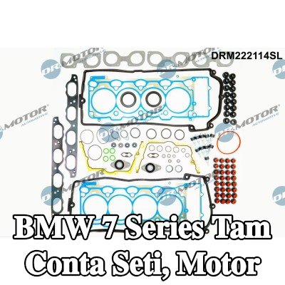 DR.MOTOR AUTOMOTIVE Tam Conta Seti, kam mili contalı motor, silindir kafası contası ile, valf kapağı contası ile, valf gövdesi contalı, egzoz manifoldu contası ile (ler), emme manifoldu contası/contaları ile — 2002 BMW 7 Series