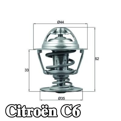 MAHLE ثرموستات 88°C, 44mm, 35mm, مع حشية/مانع تسرب — 2005 Citroën C6