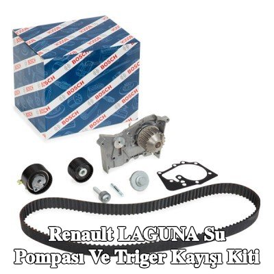 BOSCH Su pompası ve triger kayışı kiti Diş Sayısı: 132, Width: 27, 4mm — 2002 Renault Laguna