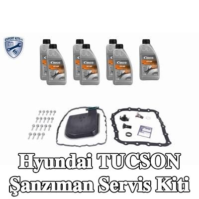 VAICO Aksesuarlarla birlikte şanzıman servis kiti, cıvata/vida ile, standart yağ değişimi için yağ miktarı ile, yağ karteri contalı — Hyundai Tucson